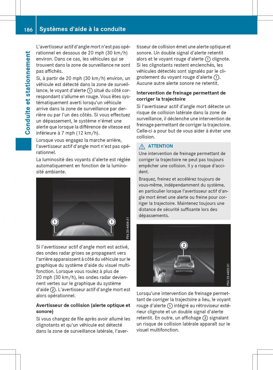 Mercedes Benz GLC Class manuel du proprietaire / page 188