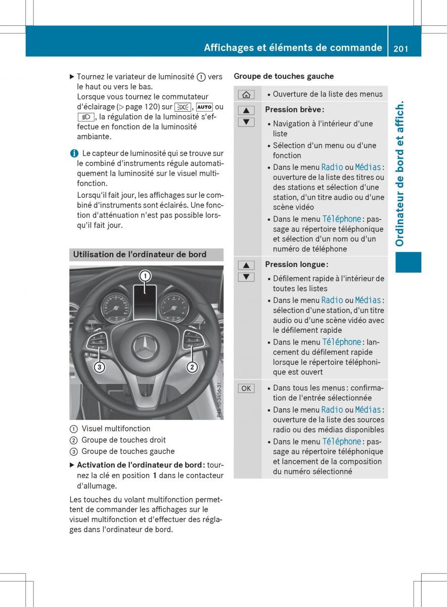 Mercedes Benz GLC Class manuel du proprietaire / page 203