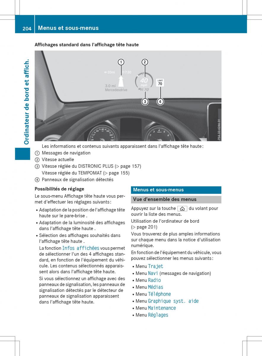 Mercedes Benz GLC Class manuel du proprietaire / page 206