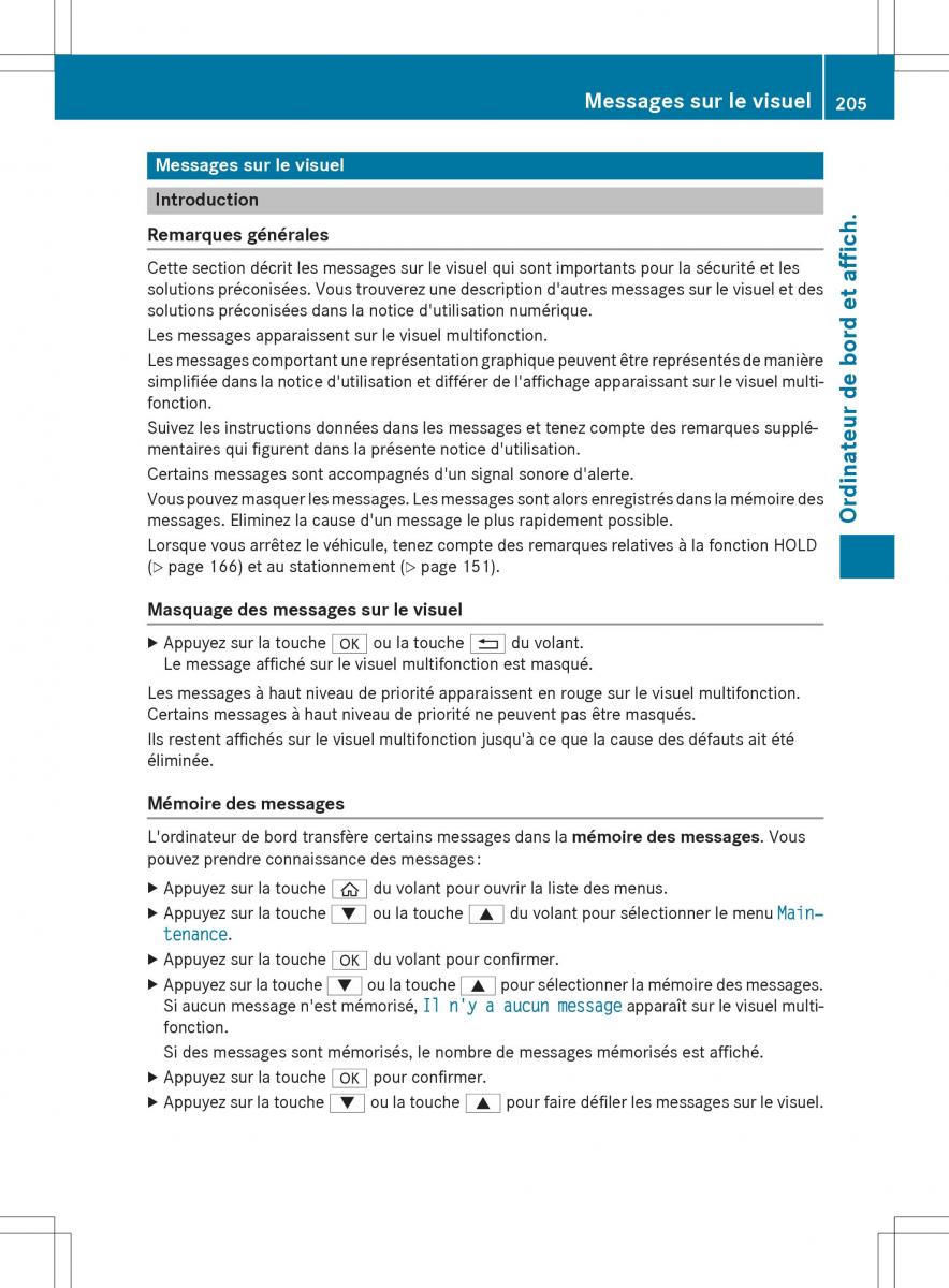 Mercedes Benz GLC Class manuel du proprietaire / page 207