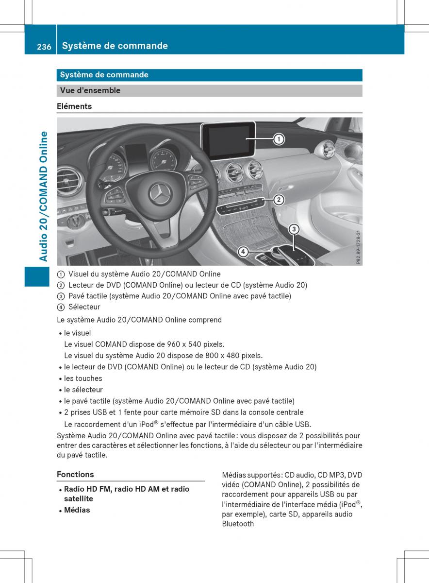 Mercedes Benz GLC Class manuel du proprietaire / page 238