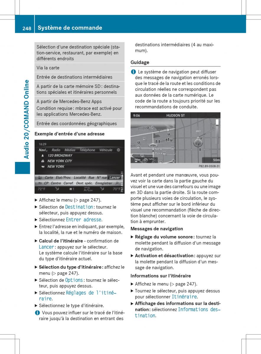 Mercedes Benz GLC Class manuel du proprietaire / page 250