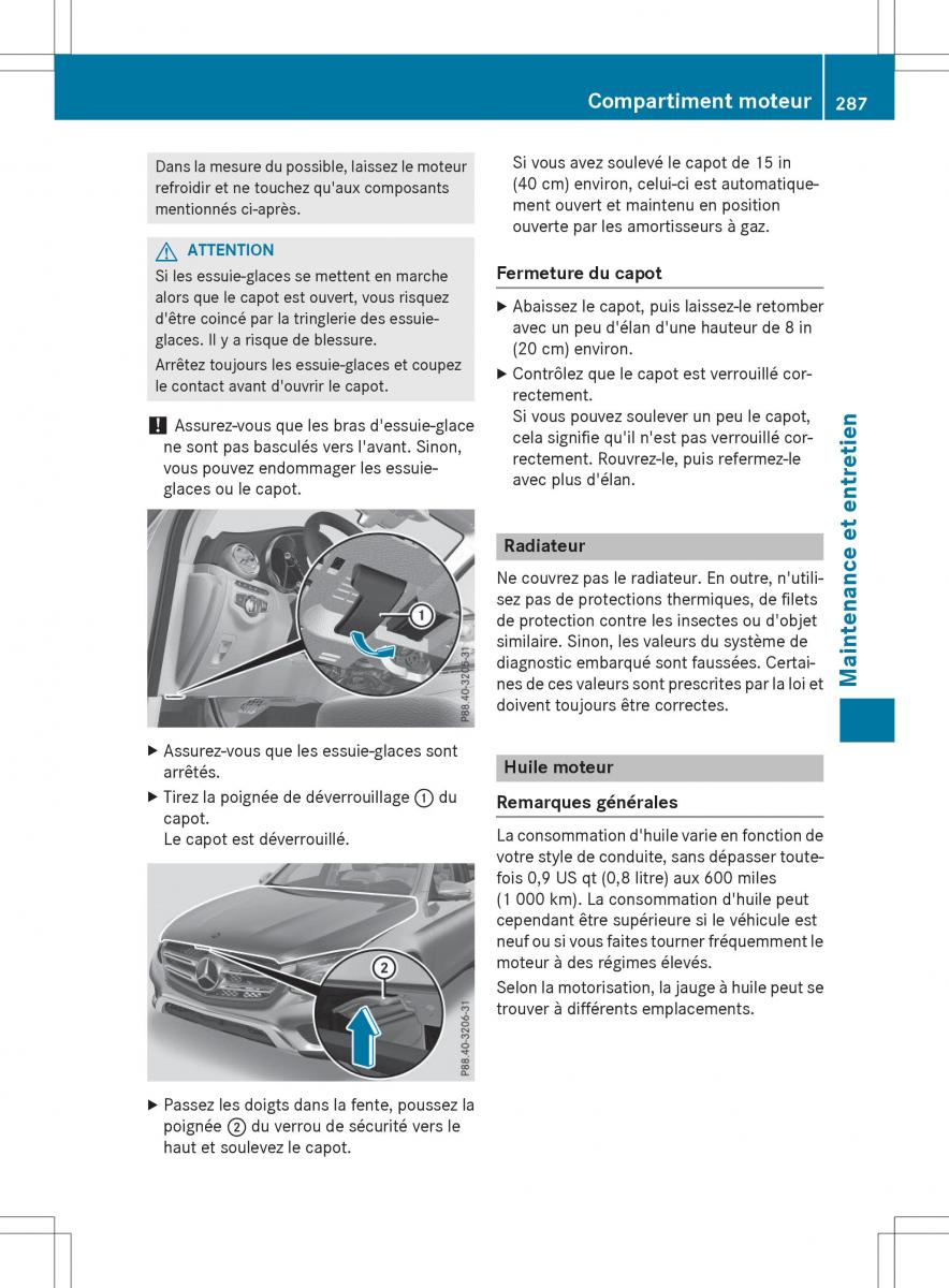 Mercedes Benz GLC Class manuel du proprietaire / page 289