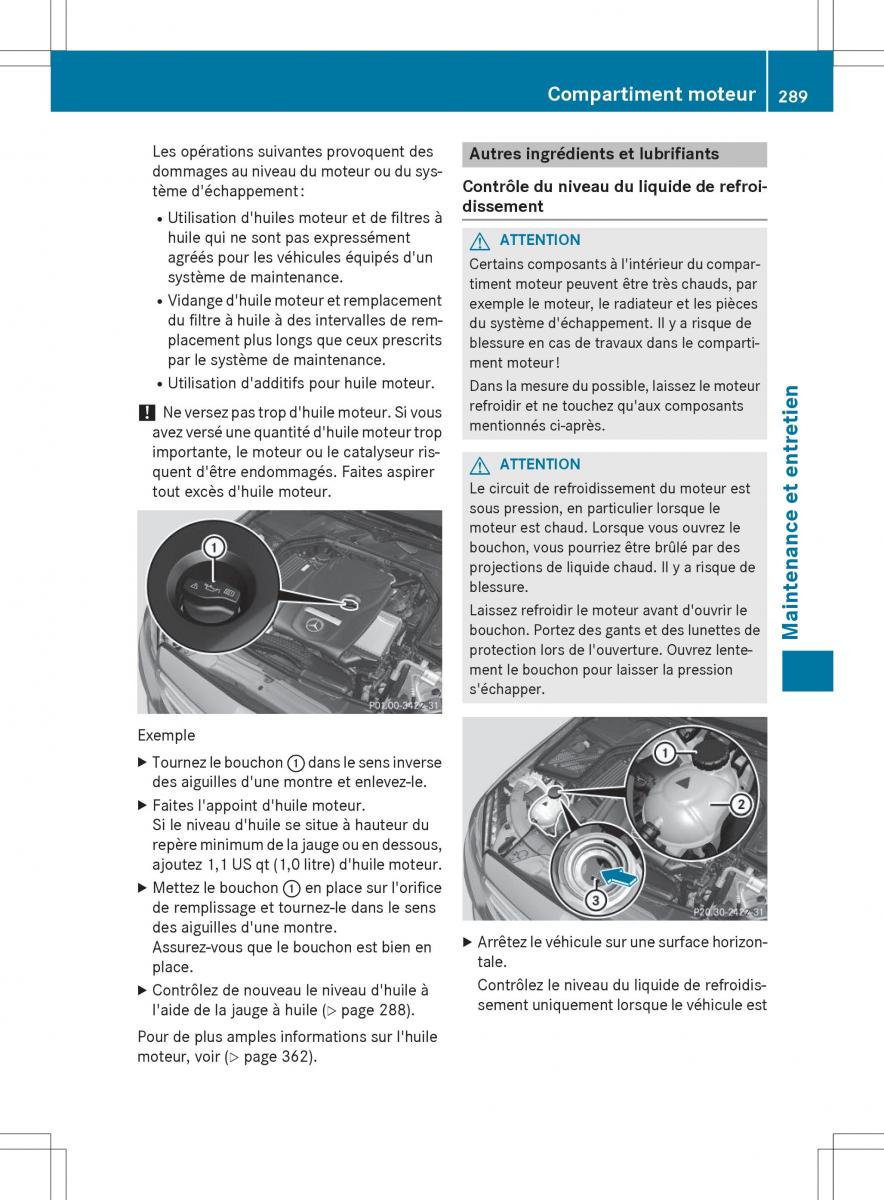 Mercedes Benz GLC Class manuel du proprietaire / page 291