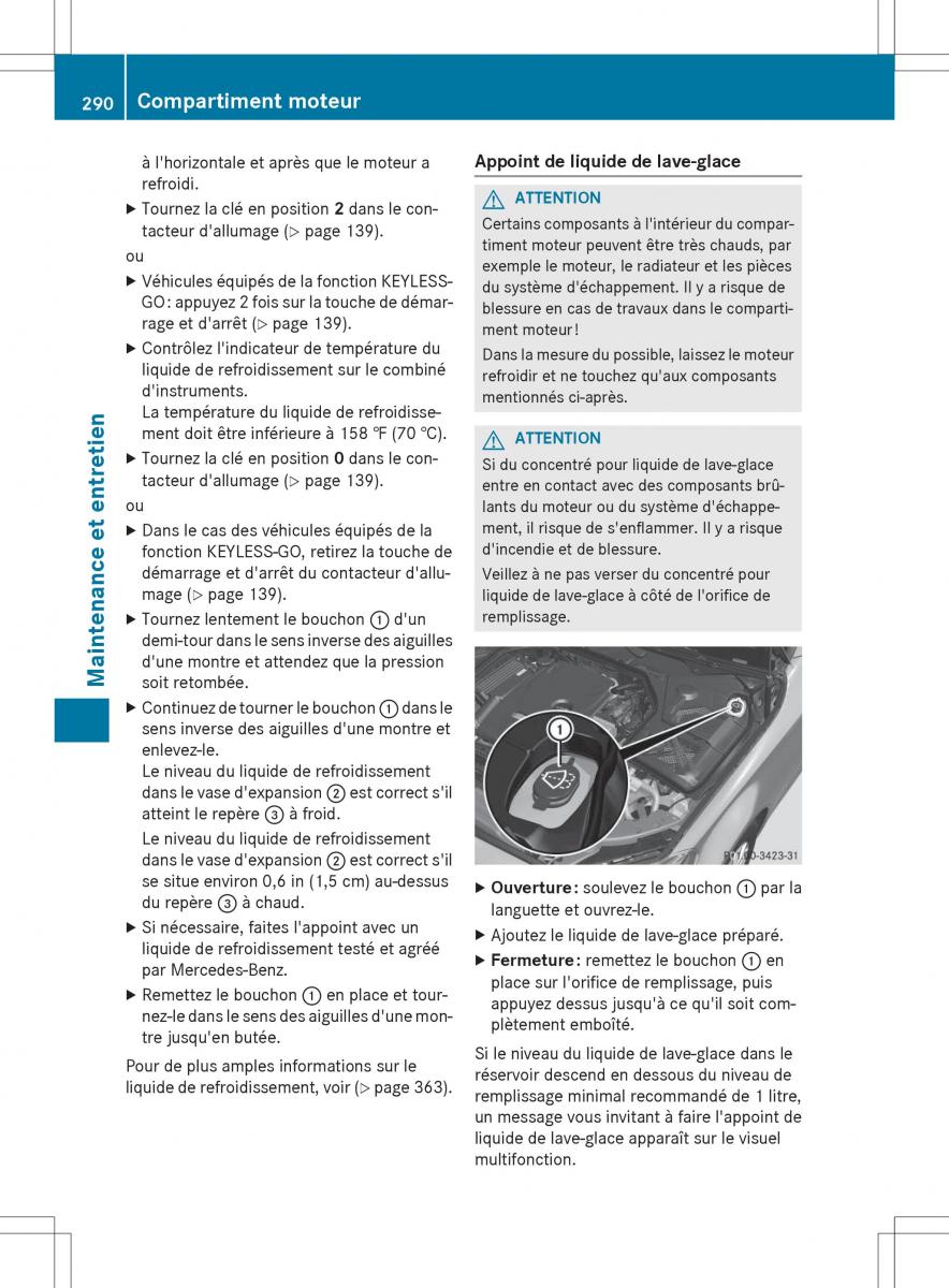 Mercedes Benz GLC Class manuel du proprietaire / page 292