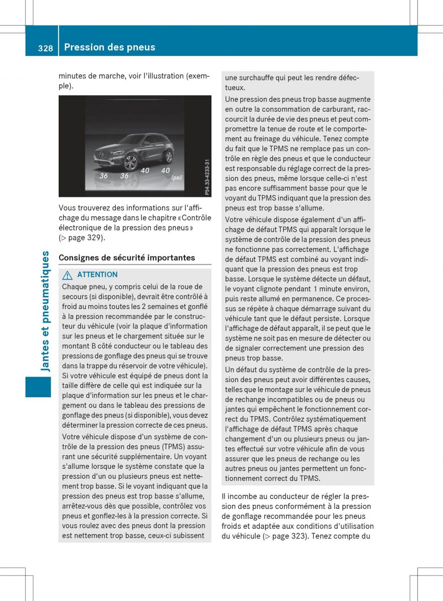 Mercedes Benz GLC Class manuel du proprietaire / page 330