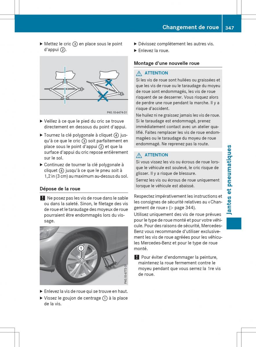 Mercedes Benz GLC Class manuel du proprietaire / page 349