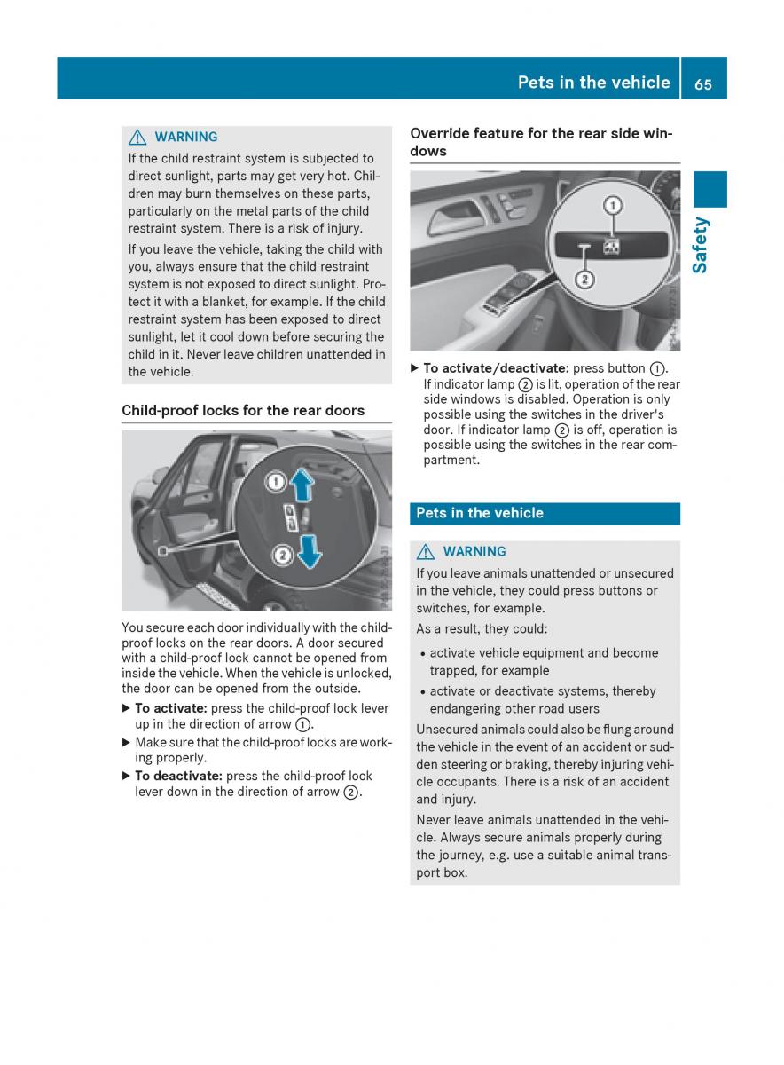 Mercedes Benz GLE Class owners manual / page 67