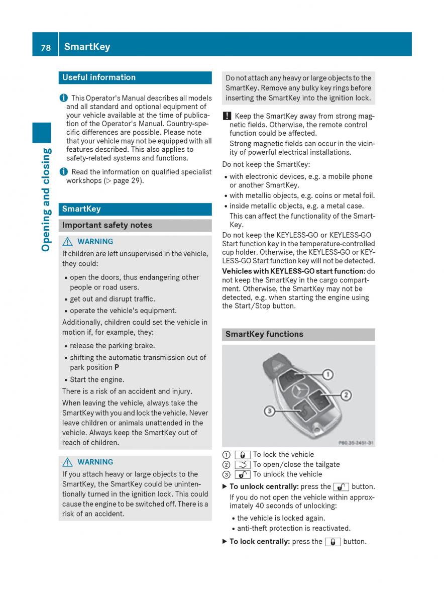 Mercedes Benz GLE Class owners manual / page 80