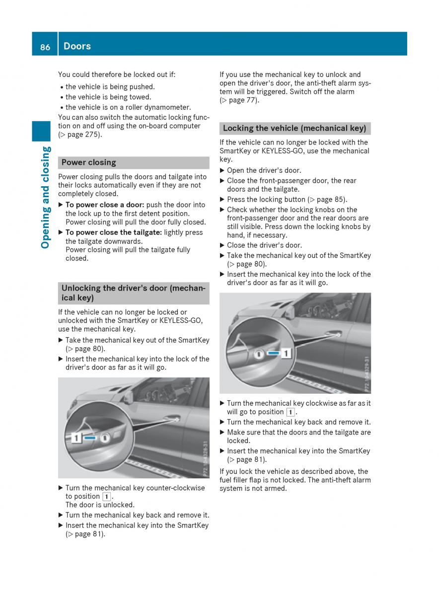 Mercedes Benz GLE Class owners manual / page 88