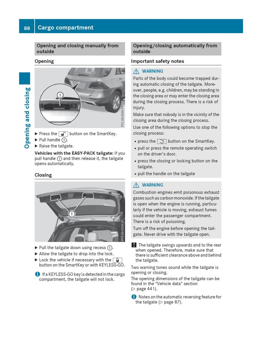 Mercedes Benz GLE Class owners manual / page 90