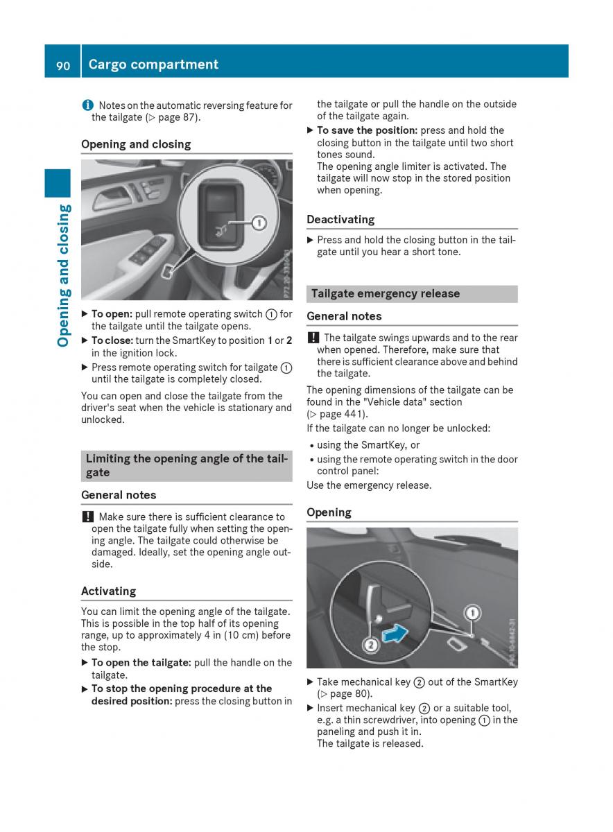 Mercedes Benz GLE Class owners manual / page 92