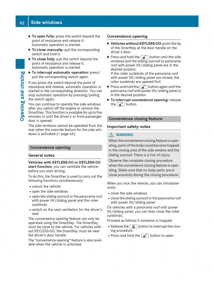 Mercedes Benz GLE Class owners manual / page 94