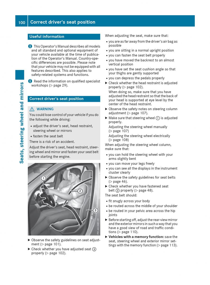 Mercedes Benz GLE Class owners manual / page 102