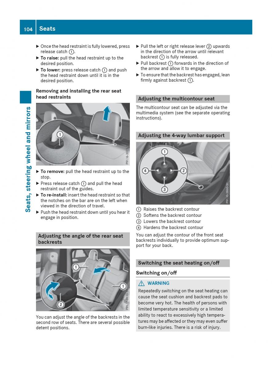 Mercedes Benz GLE Class owners manual / page 106