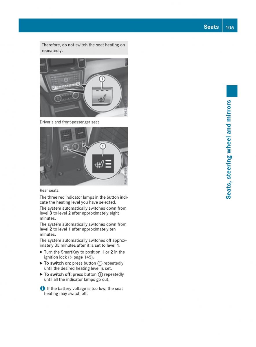 Mercedes Benz GLE Class owners manual / page 107