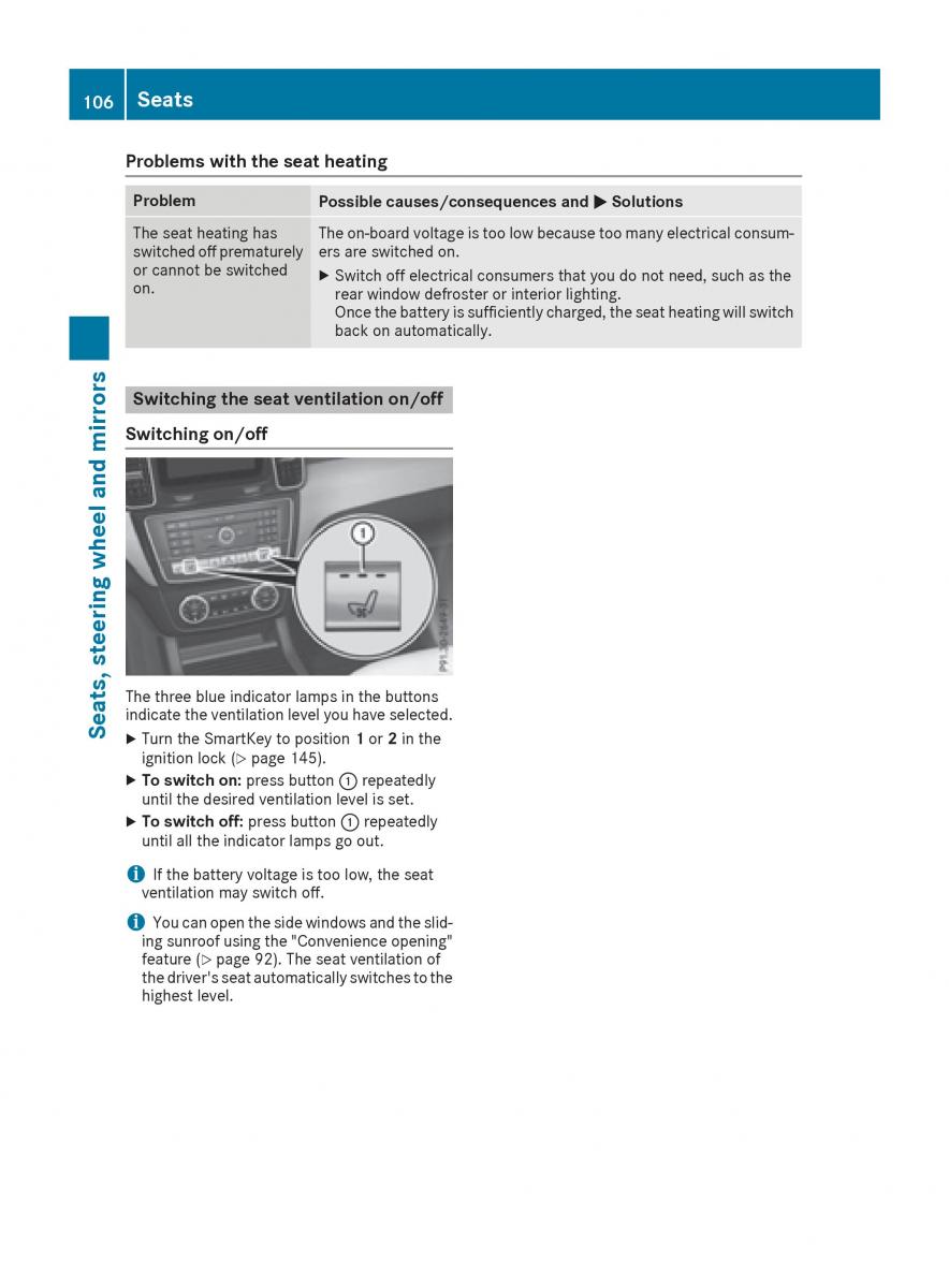 Mercedes Benz GLE Class owners manual / page 108