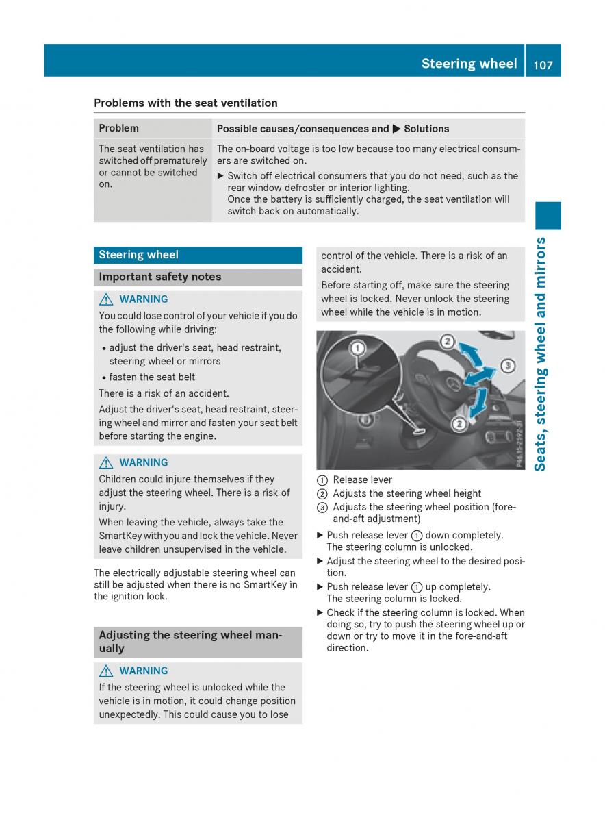 Mercedes Benz GLE Class owners manual / page 109