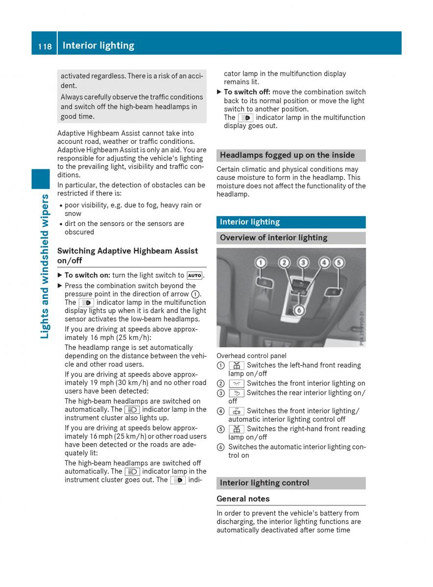 Mercedes Benz GLE Class owners manual / page 120