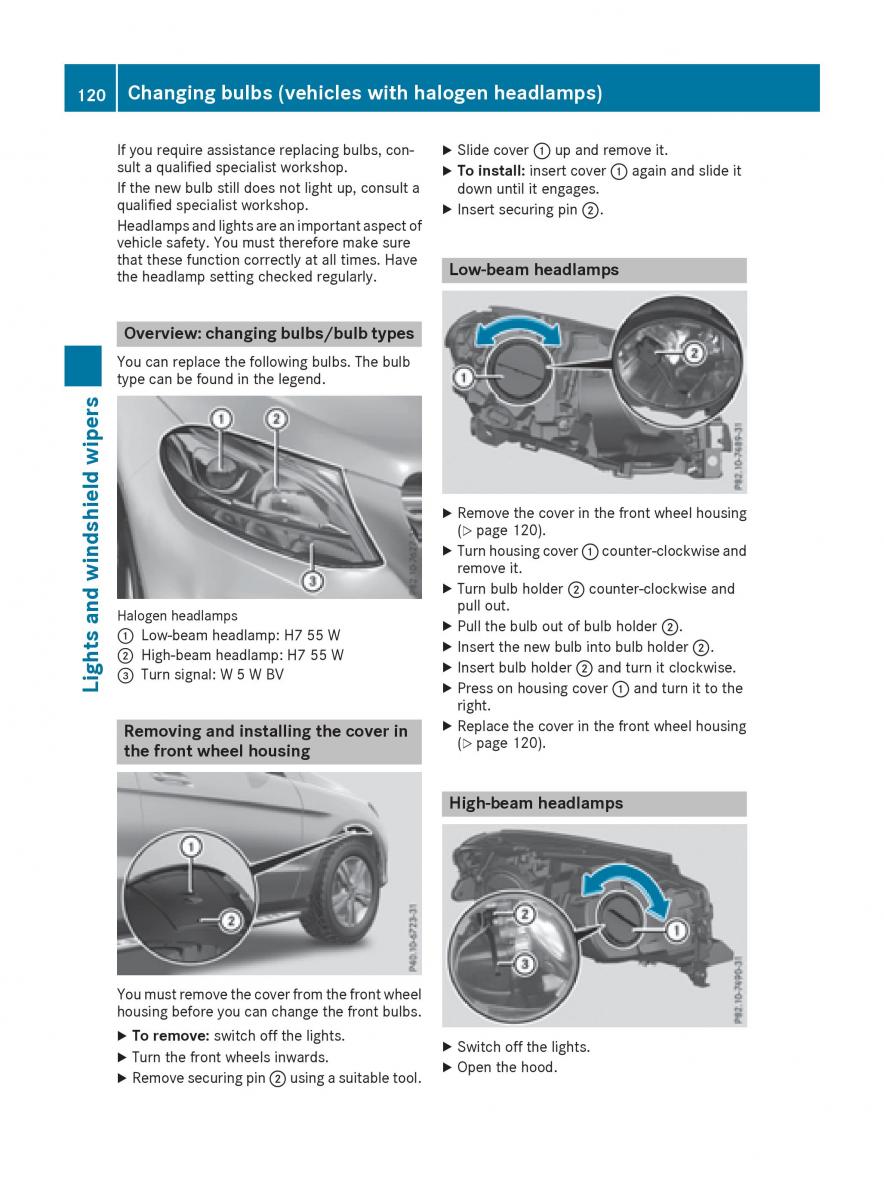 Mercedes Benz GLE Class owners manual / page 122