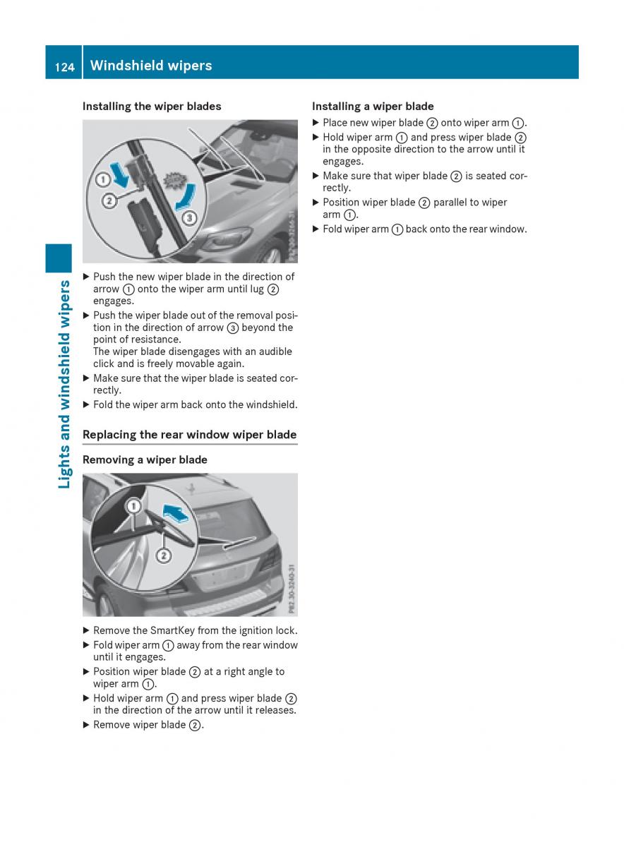 Mercedes Benz GLE Class owners manual / page 126