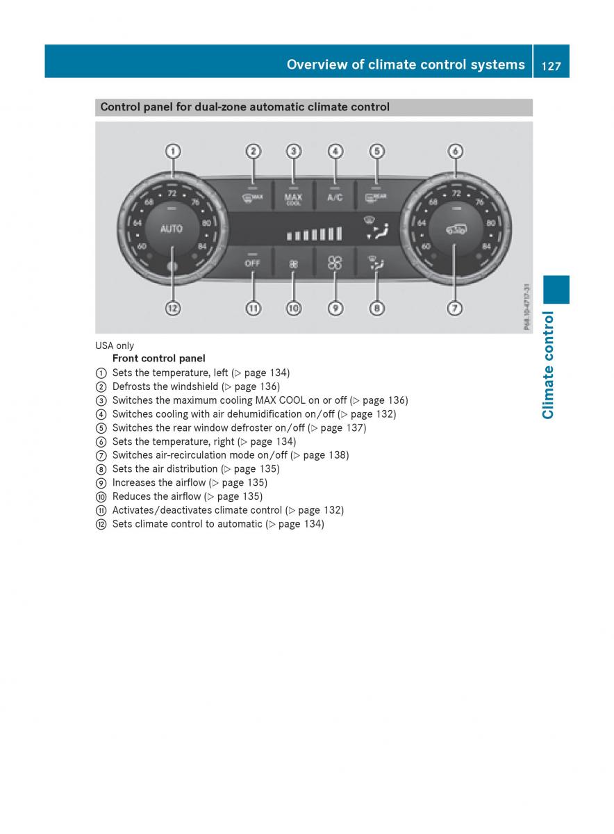 Mercedes Benz GLE Class owners manual / page 129