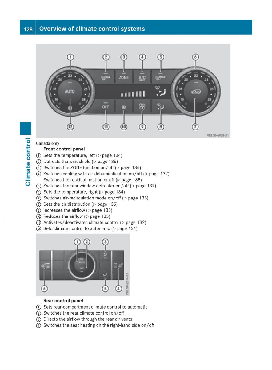 Mercedes Benz GLE Class owners manual / page 130