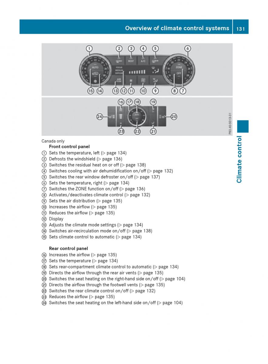 Mercedes Benz GLE Class owners manual / page 133