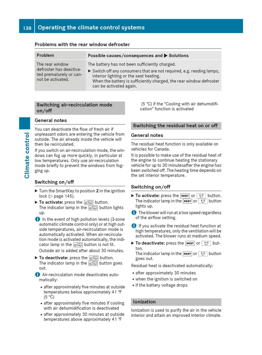 Mercedes Benz GLE Class owners manual / page 140