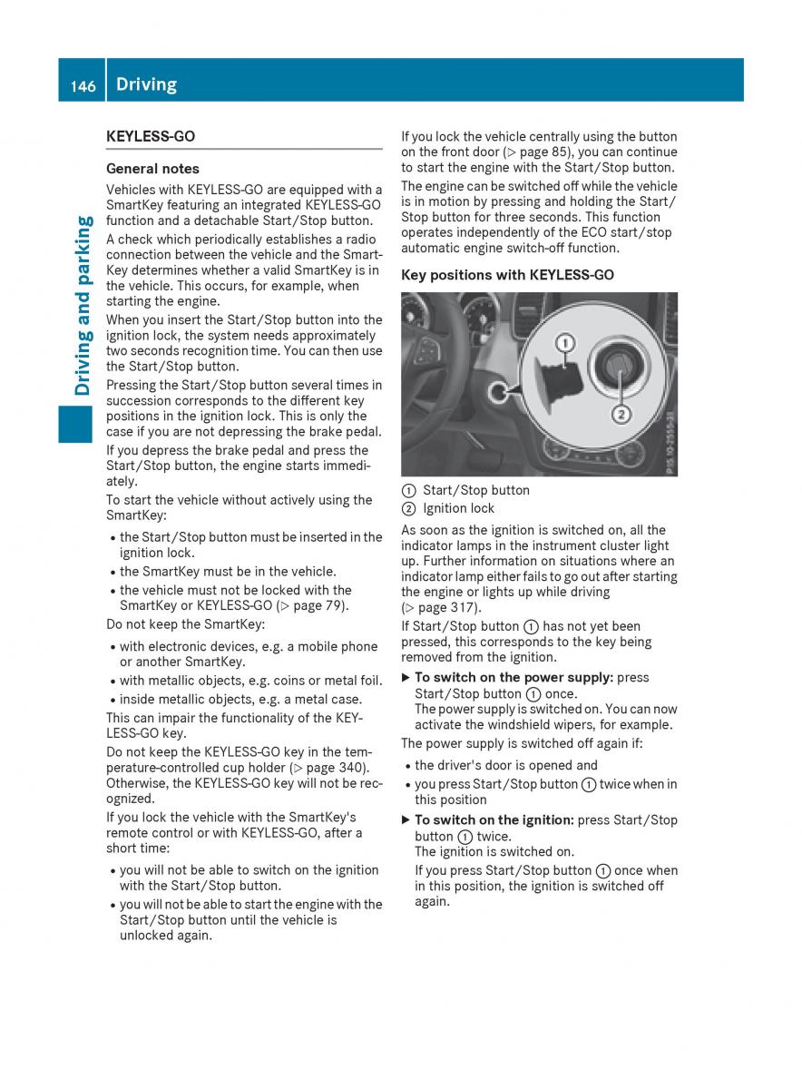 Mercedes Benz GLE Class owners manual / page 148