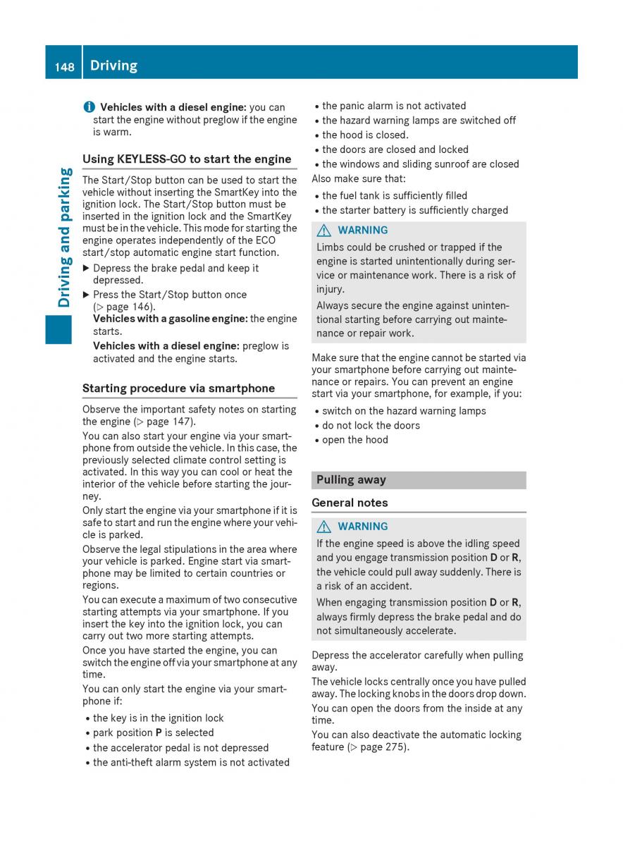 Mercedes Benz GLE Class owners manual / page 150