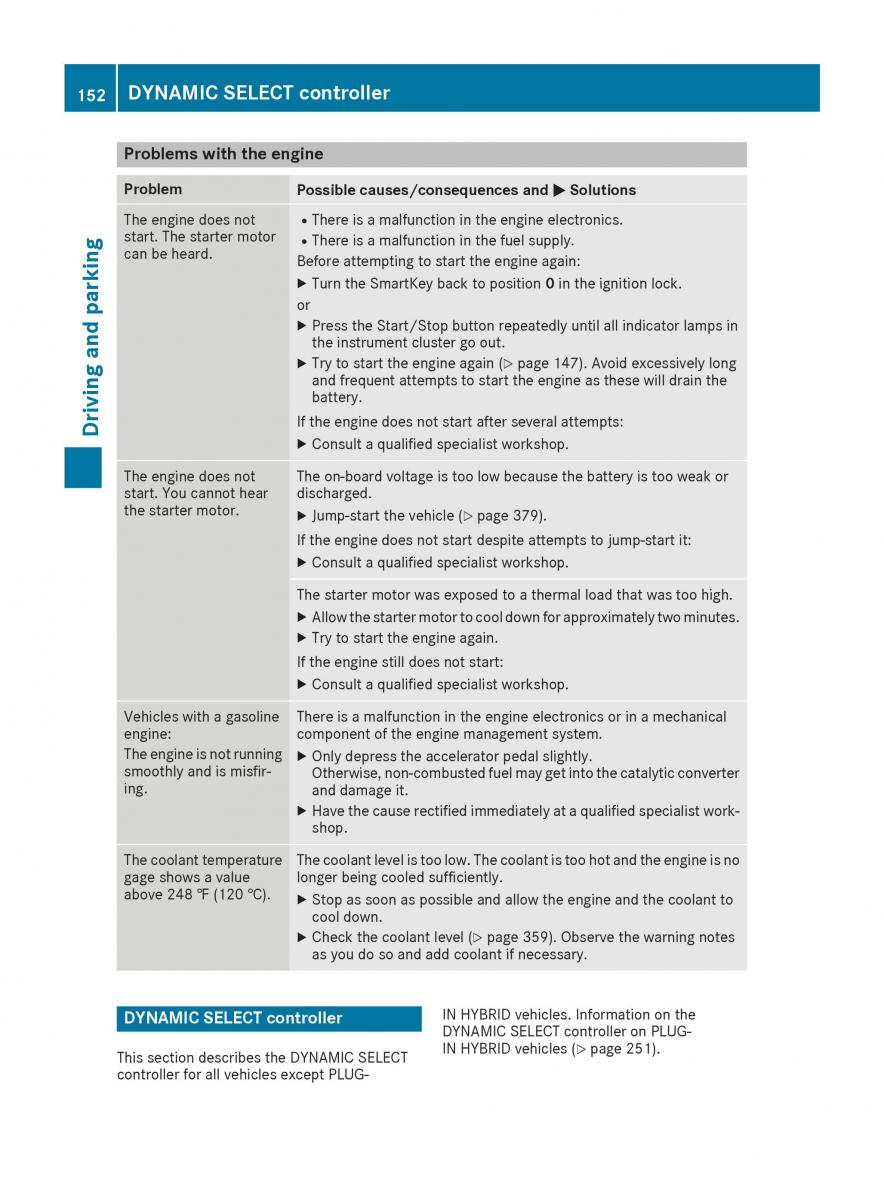 Mercedes Benz GLE Class owners manual / page 154