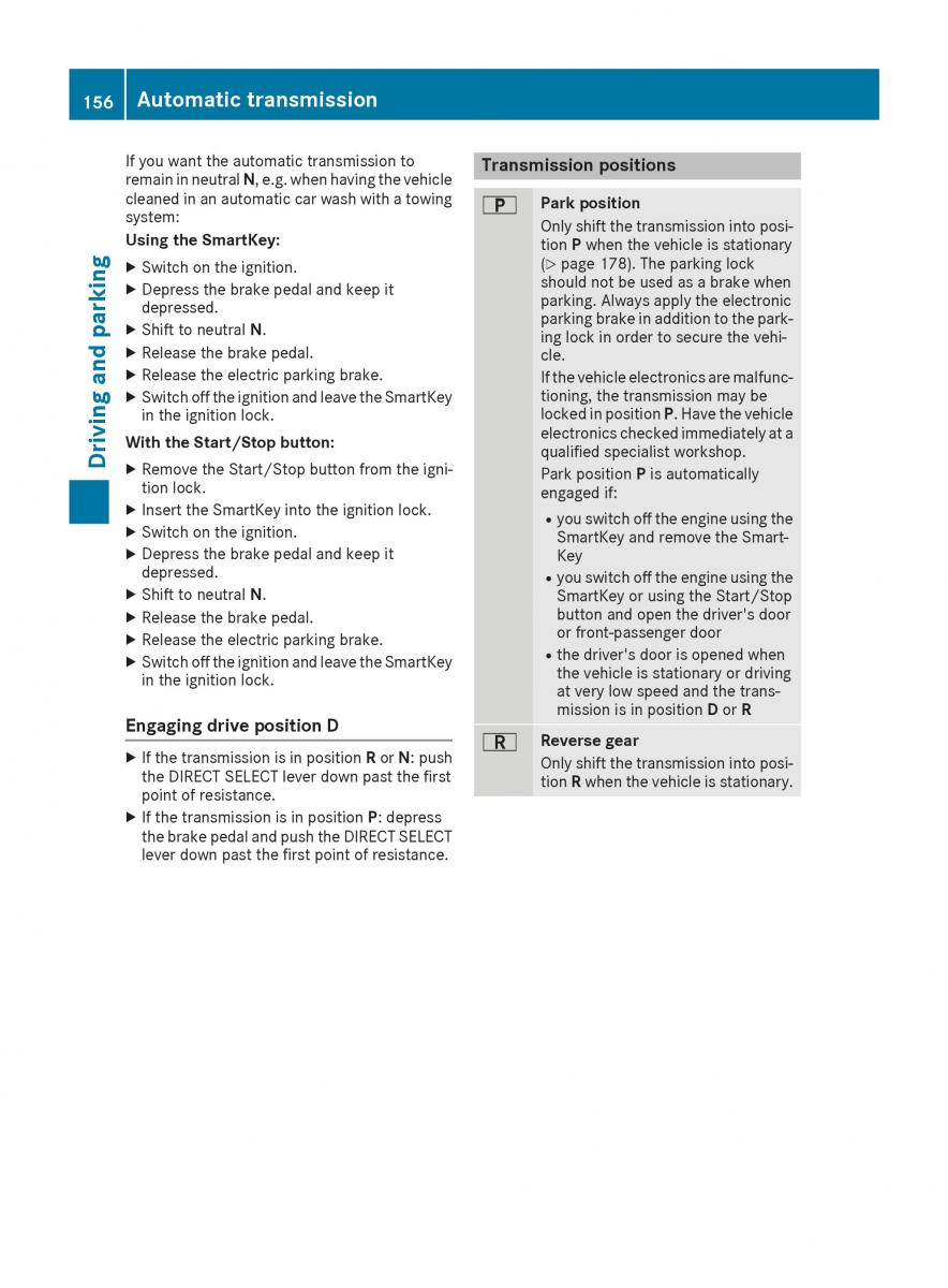 Mercedes Benz GLE Class owners manual / page 158