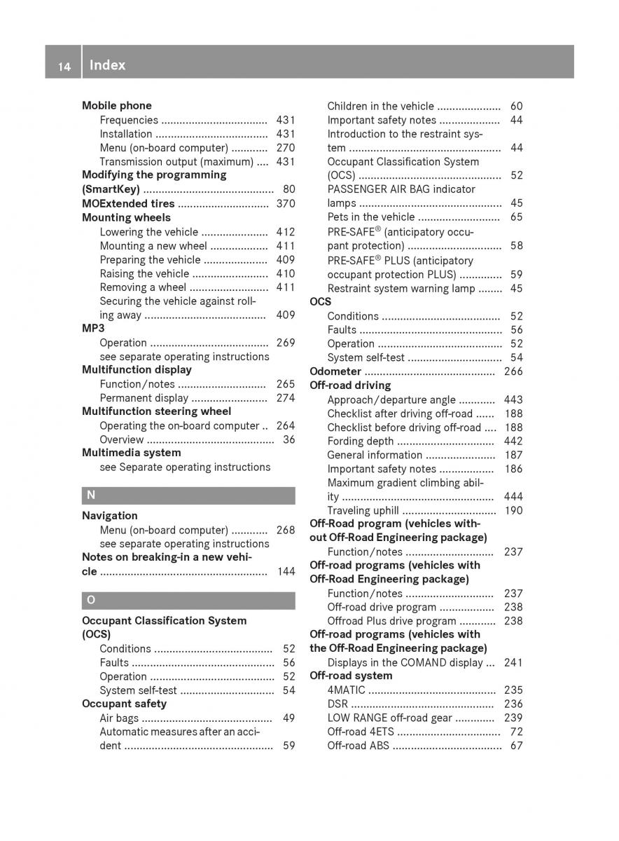 Mercedes Benz GLE Class owners manual / page 16