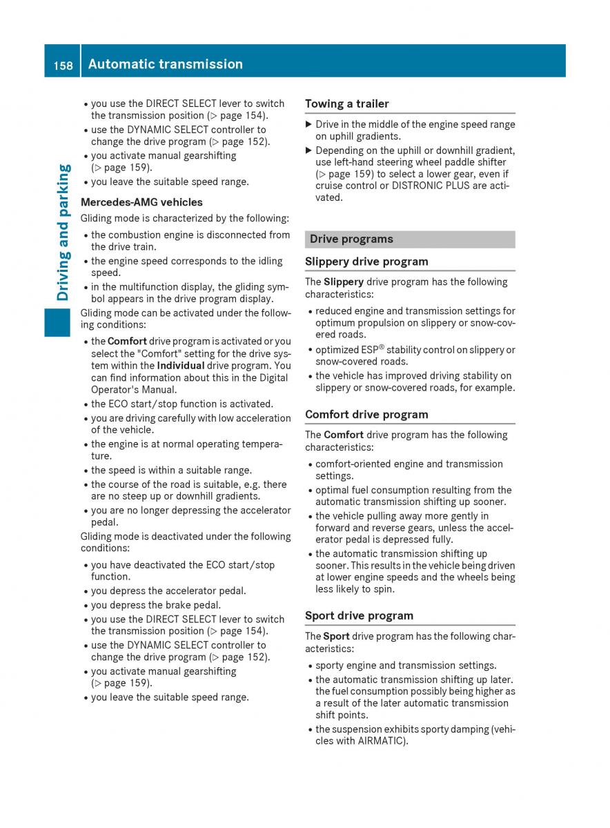 Mercedes Benz GLE Class owners manual / page 160