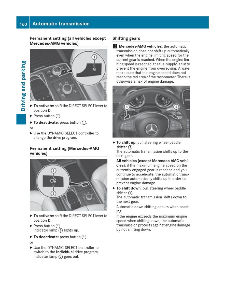 Mercedes Benz GLE Class owners manual / page 162