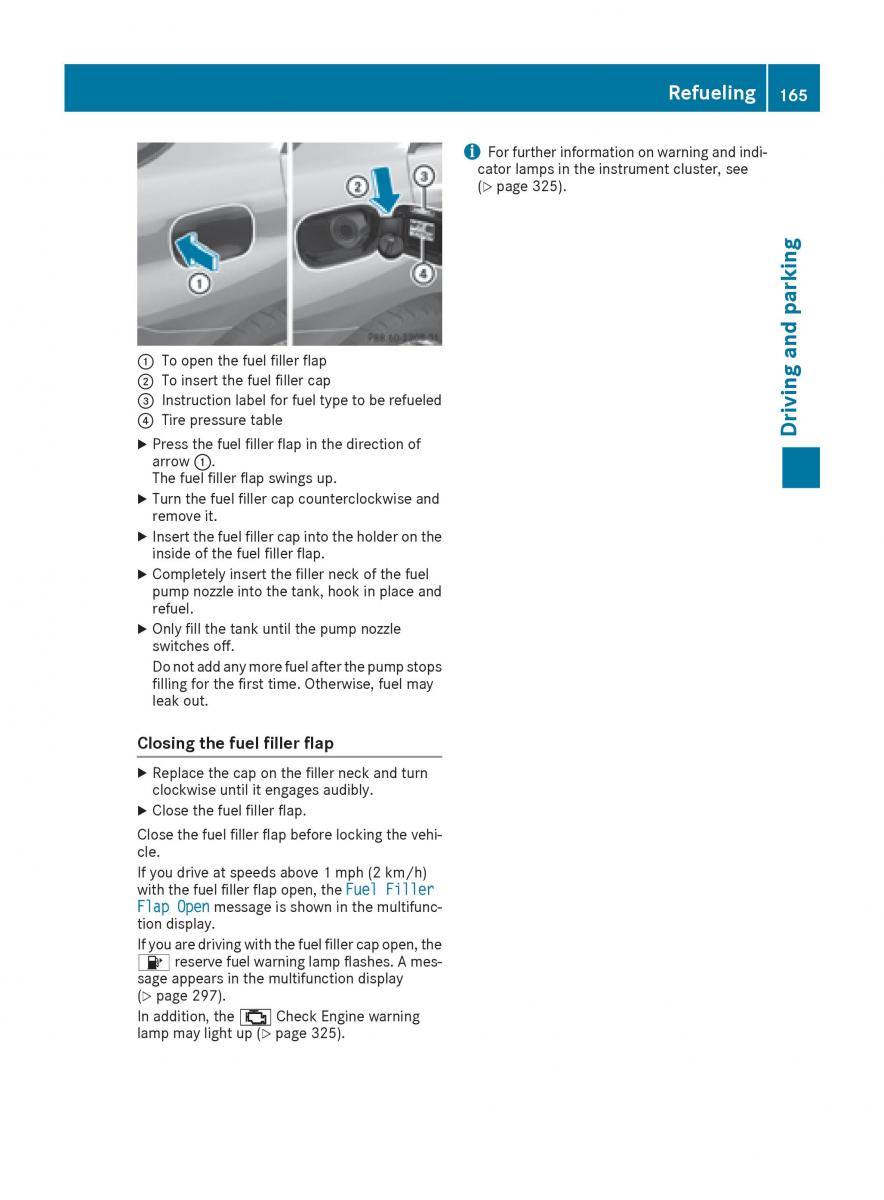 Mercedes Benz GLE Class owners manual / page 167