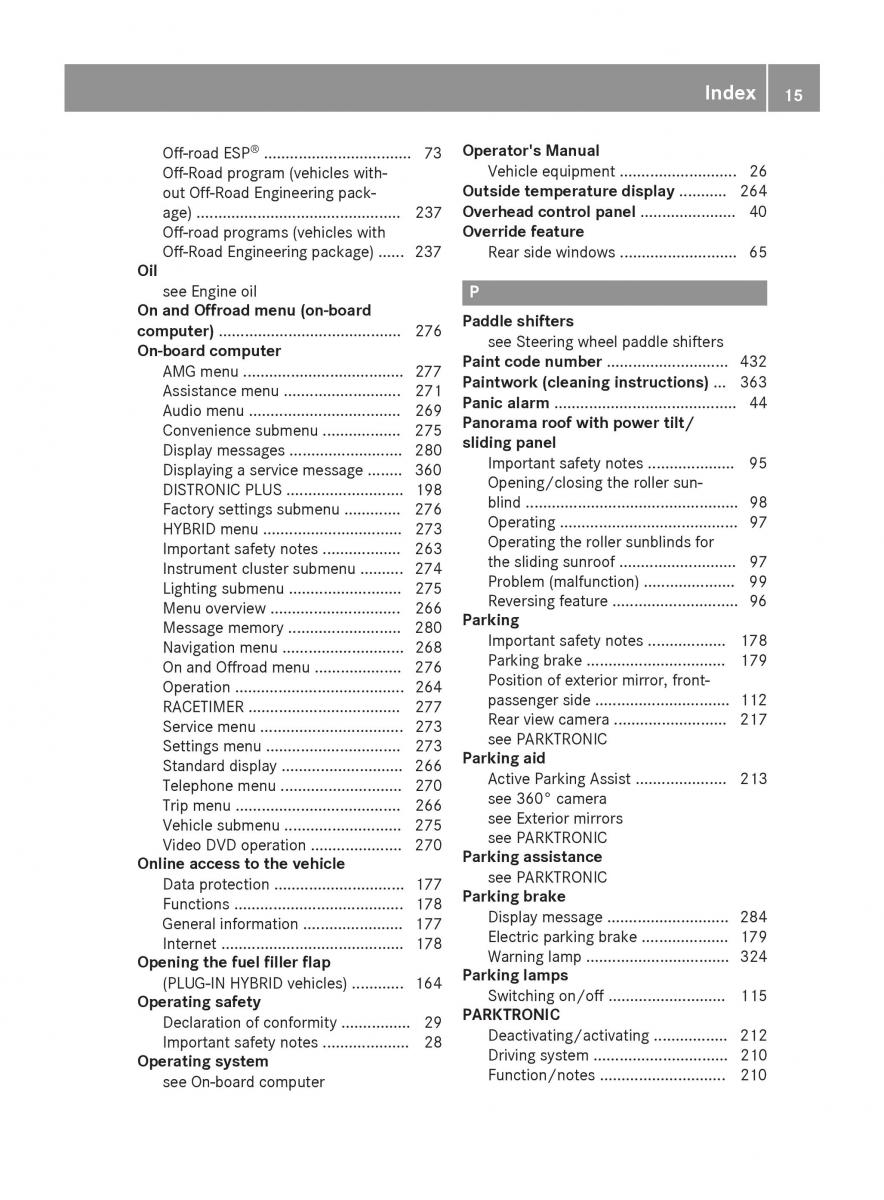 Mercedes Benz GLE Class owners manual / page 17