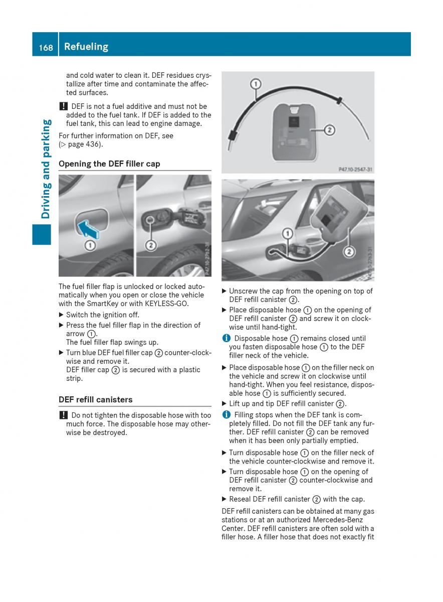 Mercedes Benz GLE Class owners manual / page 170