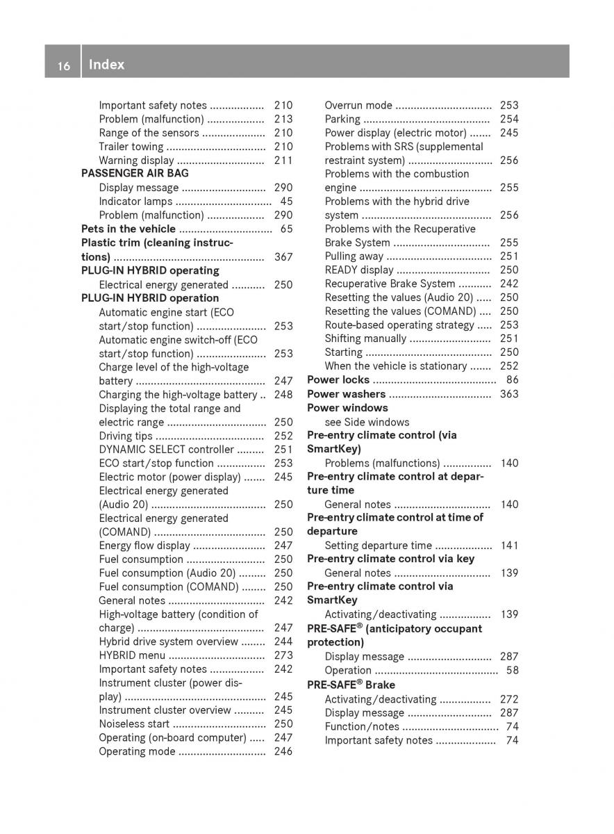 Mercedes Benz GLE Class owners manual / page 18