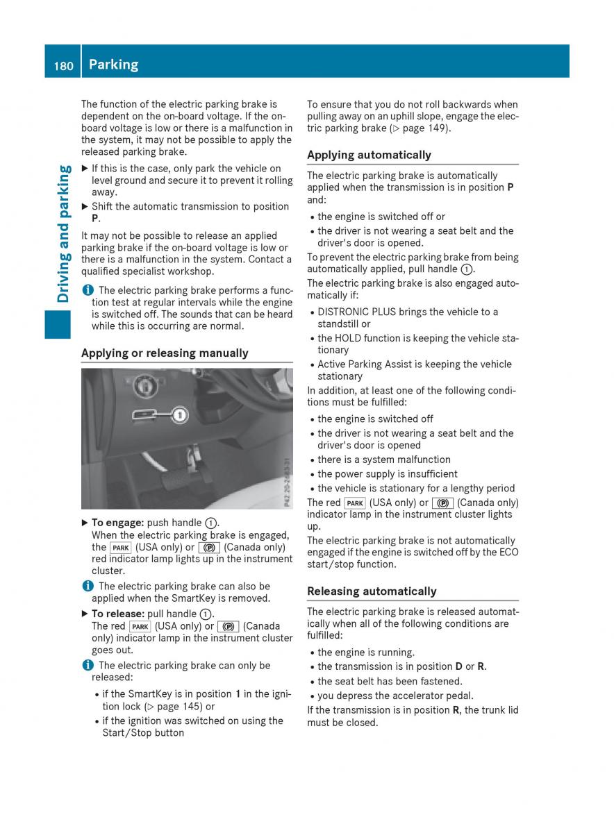 Mercedes Benz GLE Class owners manual / page 182