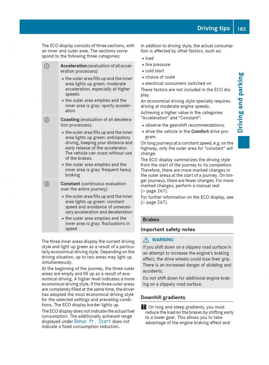 Mercedes Benz GLE Class owners manual / page 185