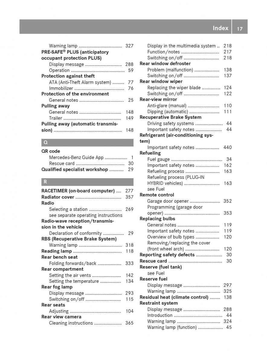 Mercedes Benz GLE Class owners manual / page 19