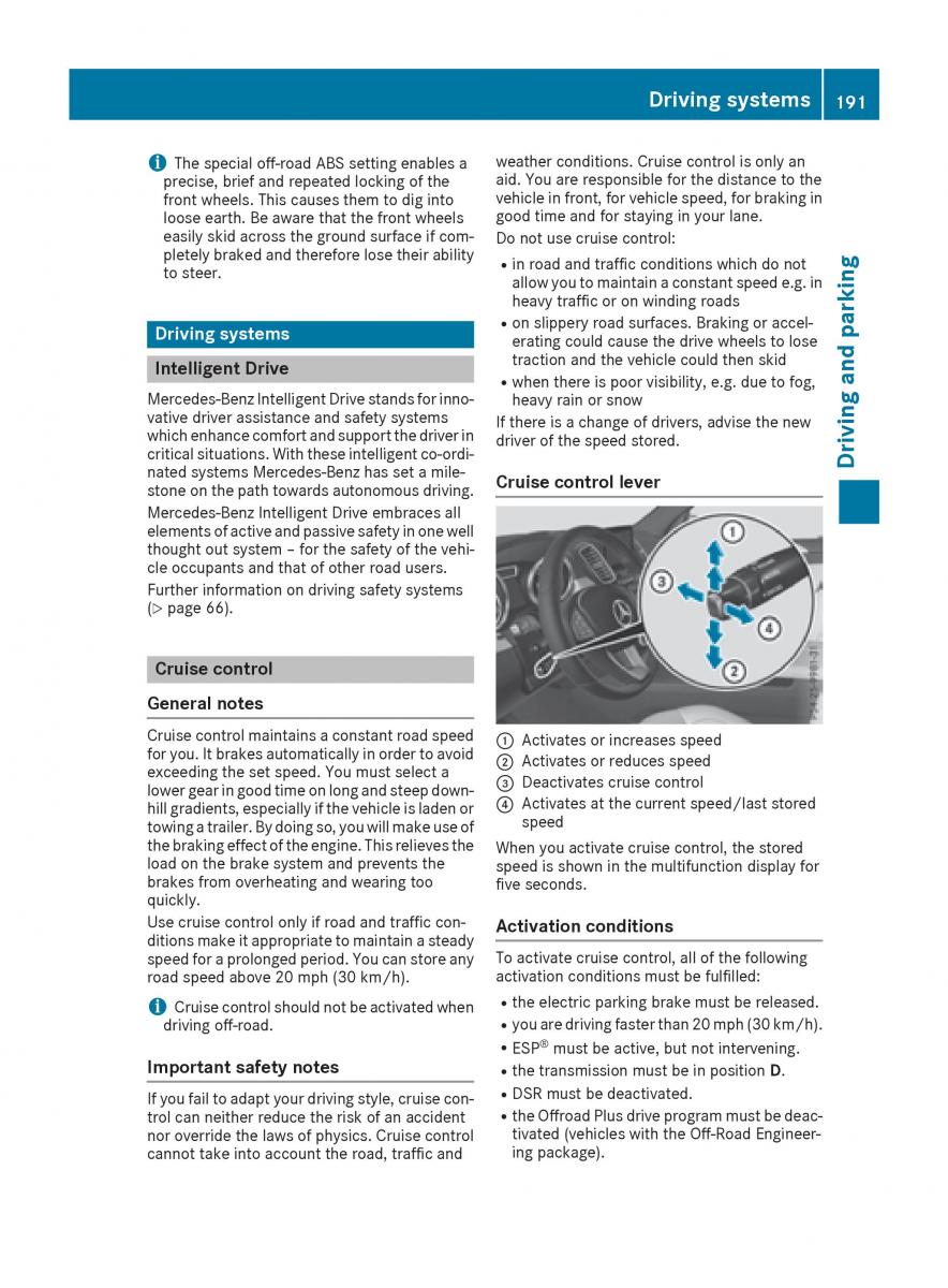 Mercedes Benz GLE Class owners manual / page 193