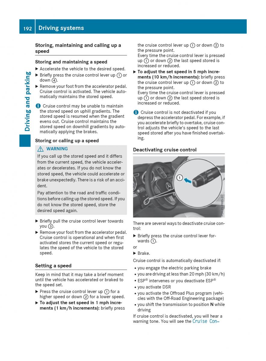 Mercedes Benz GLE Class owners manual / page 194