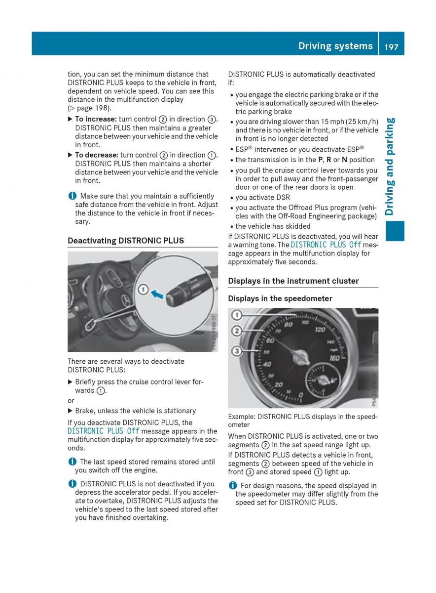 Mercedes Benz GLE Class owners manual / page 199