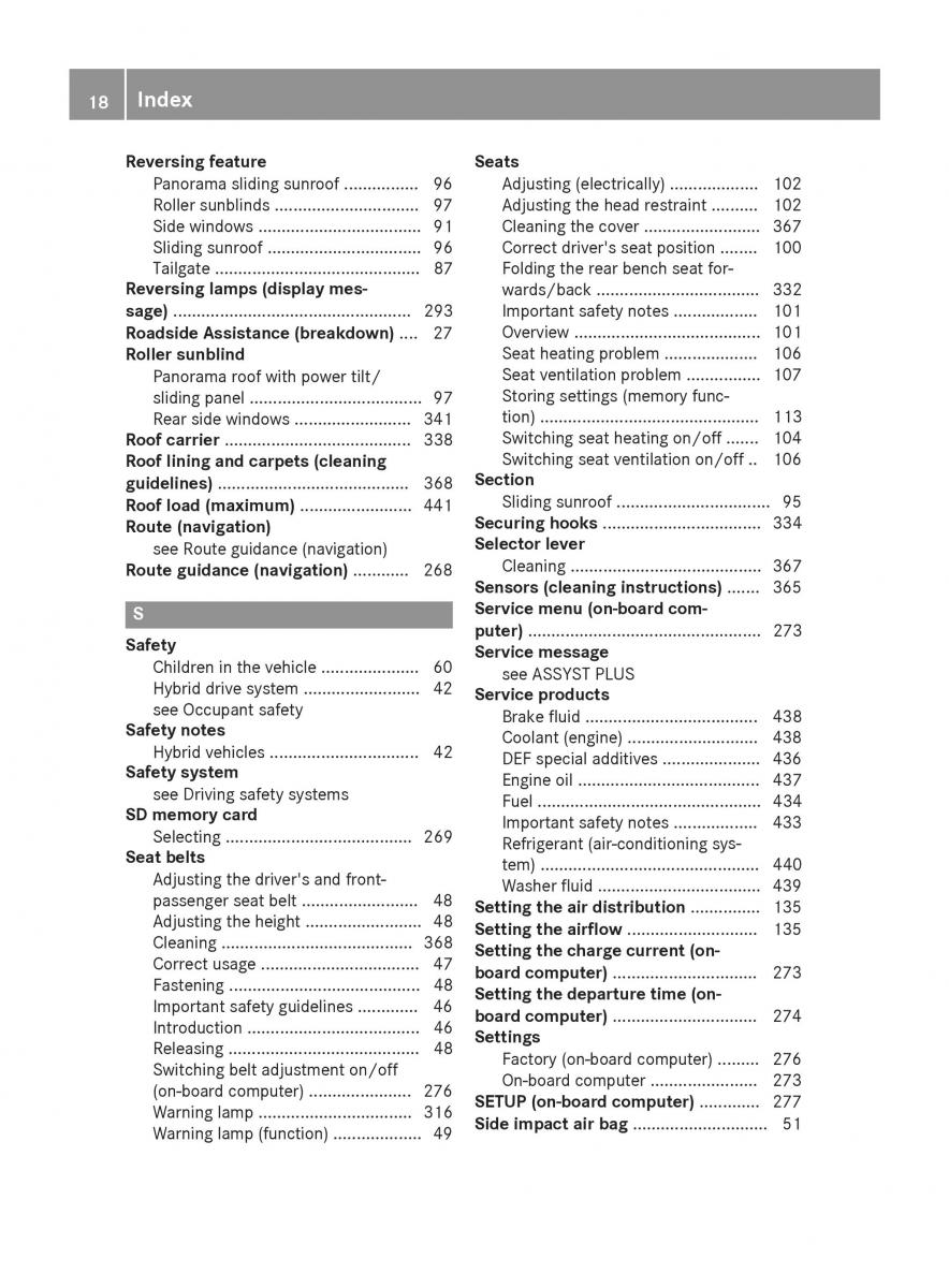 Mercedes Benz GLE Class owners manual / page 20