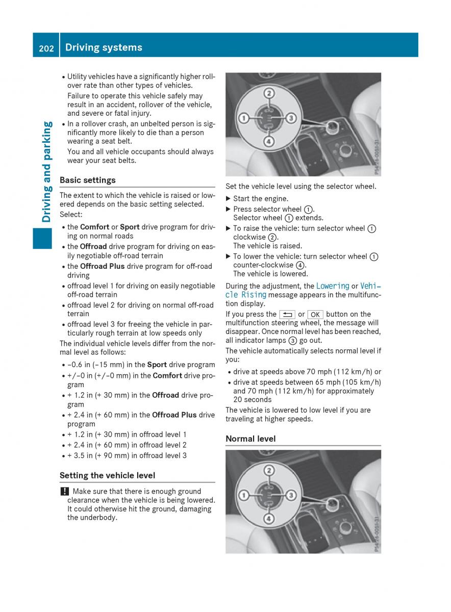 Mercedes Benz GLE Class owners manual / page 204