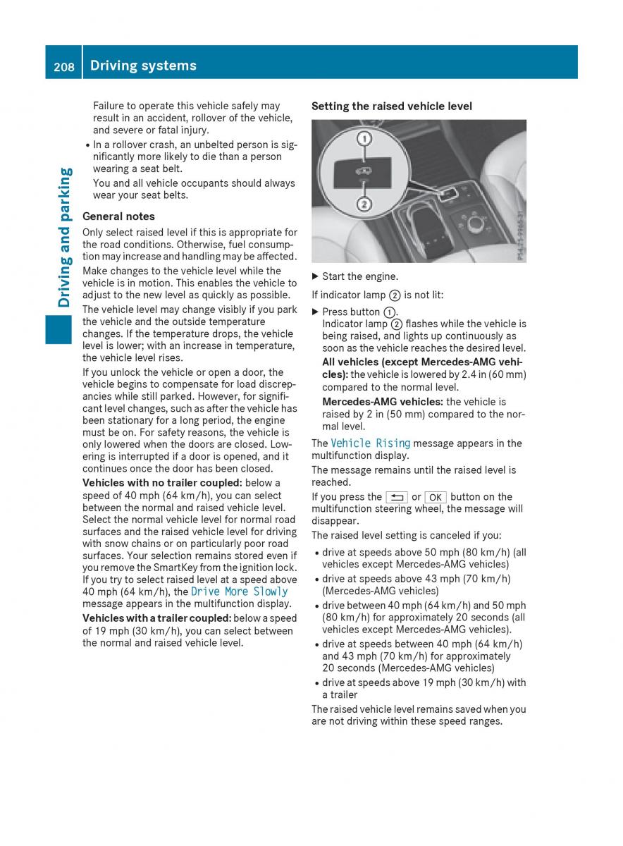 Mercedes Benz GLE Class owners manual / page 210