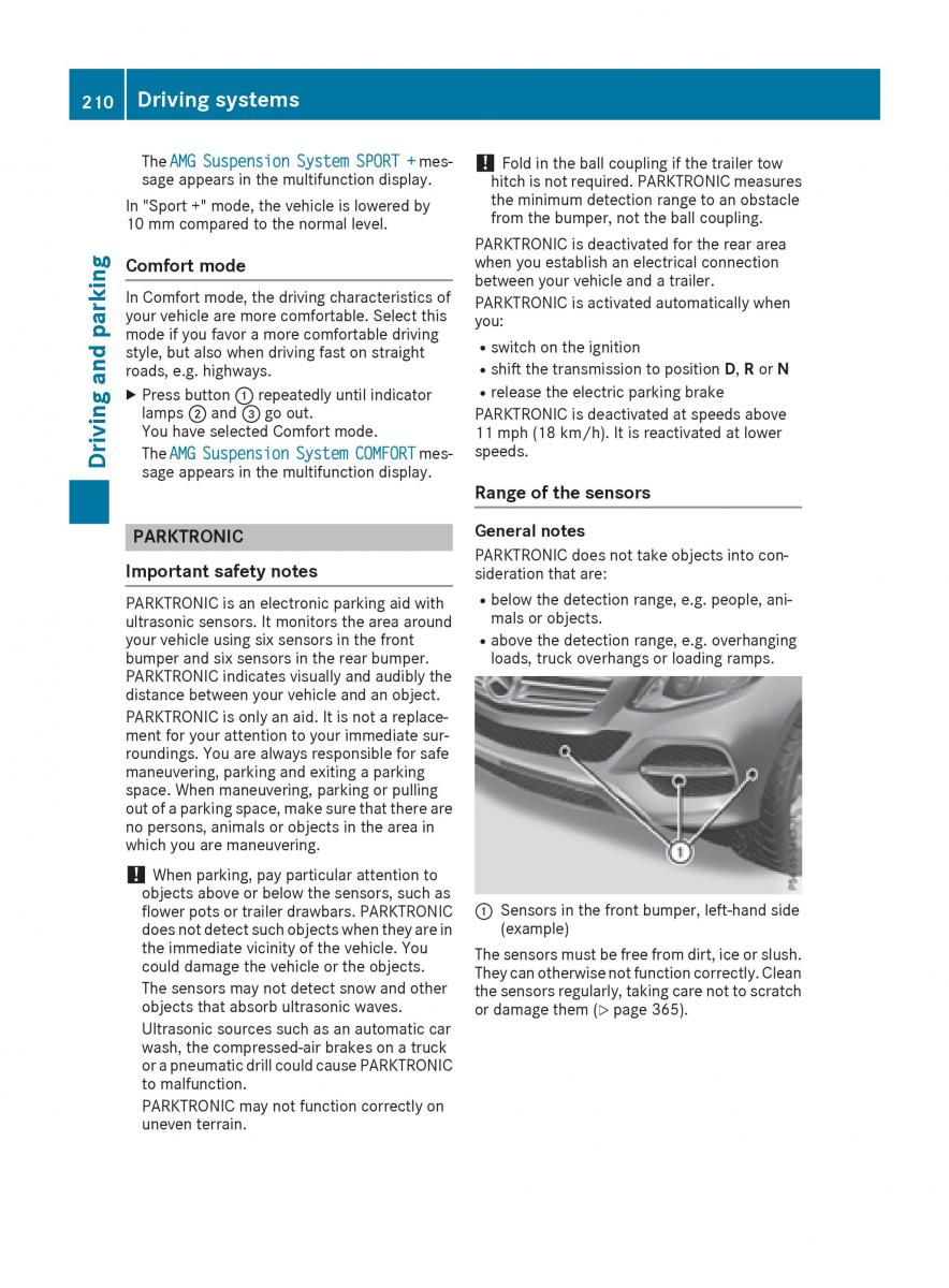 Mercedes Benz GLE Class owners manual / page 212